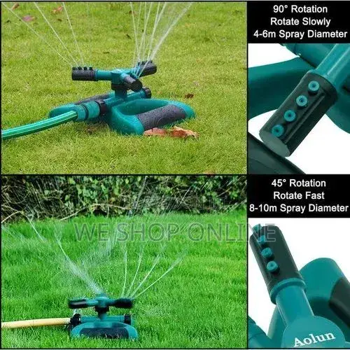 Auto-Rotating Water Garden Sprinkler With 3 Arms