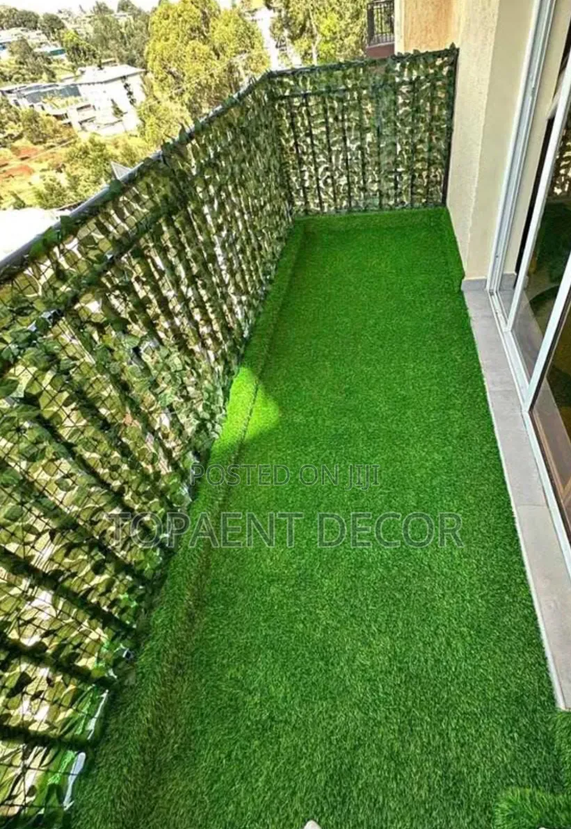 Green Artificial Balcony Privacy Fence All Round