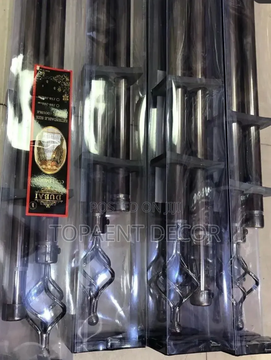 Adjustable Black, Heavy Duty, Window and Door Curtain Rods
