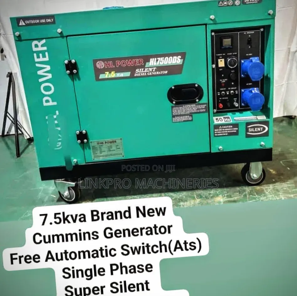 7.5 Kva Single Phase Hl Power Diesel Generator With Ats
