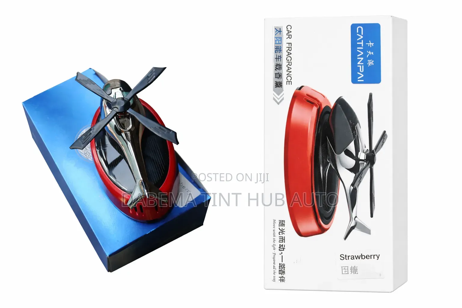 Aeroplane Solar Car Air Freshener – Rotating Propeller Diffuser