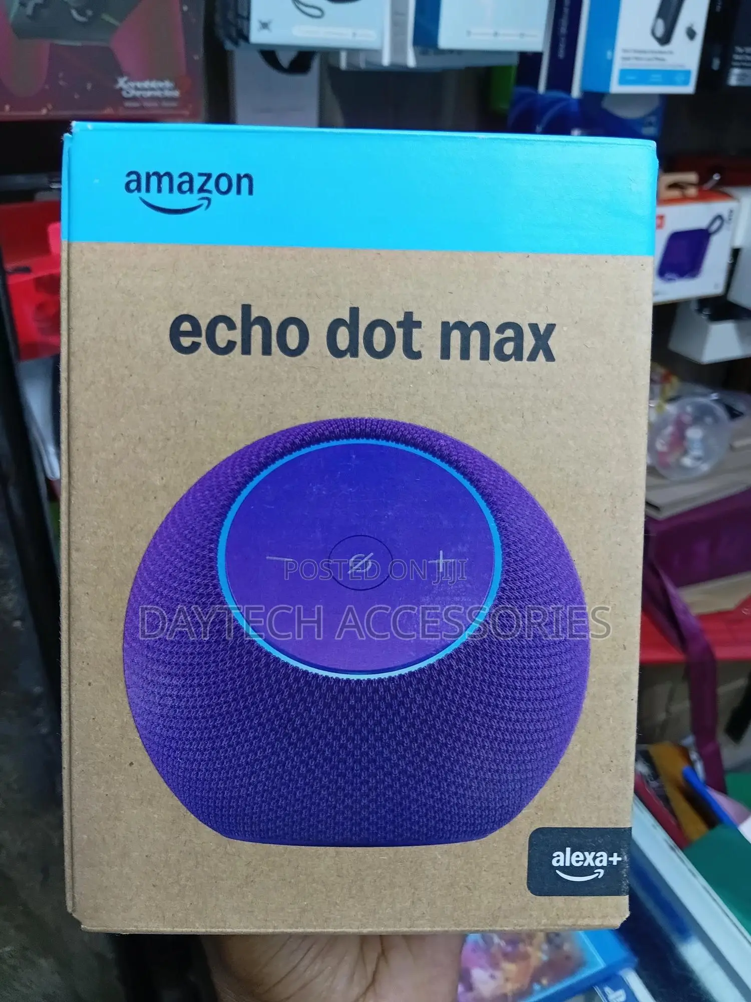 Echo Dot Max Smart Speaker in the Amethyst (Purple) Color.