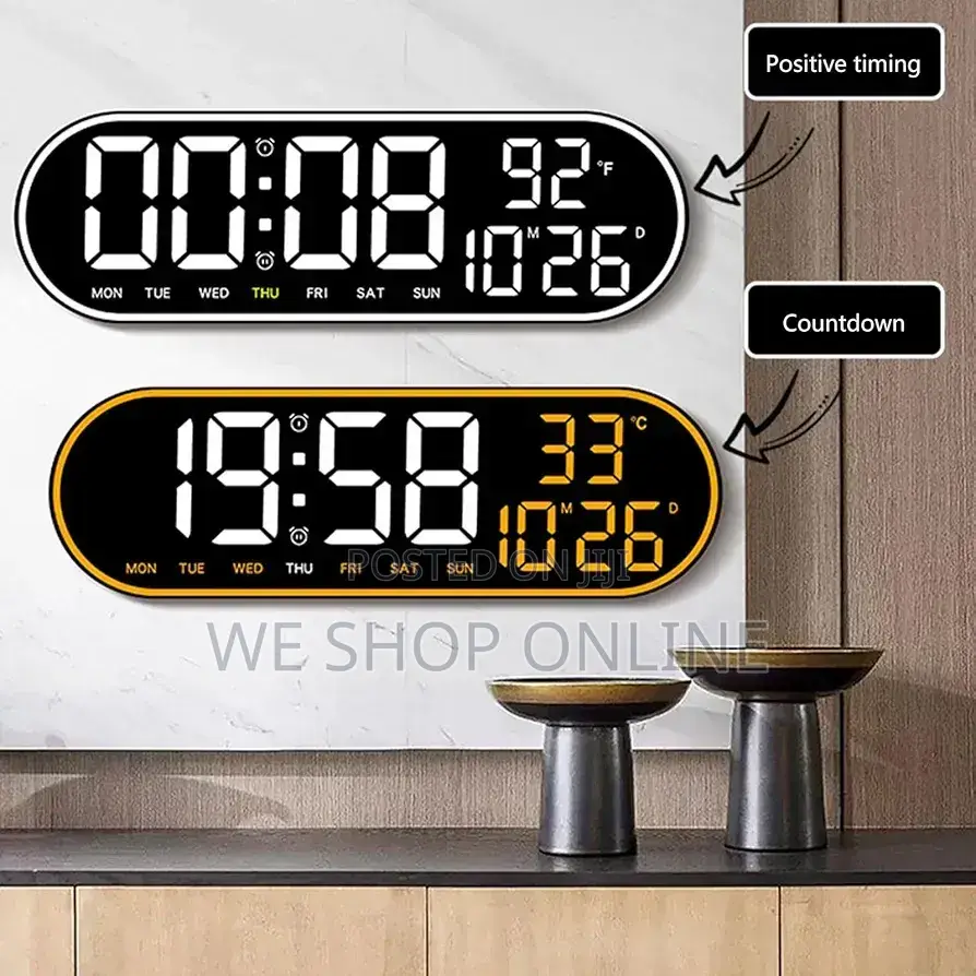 Led Digital Alarm Clock, 38*12cm