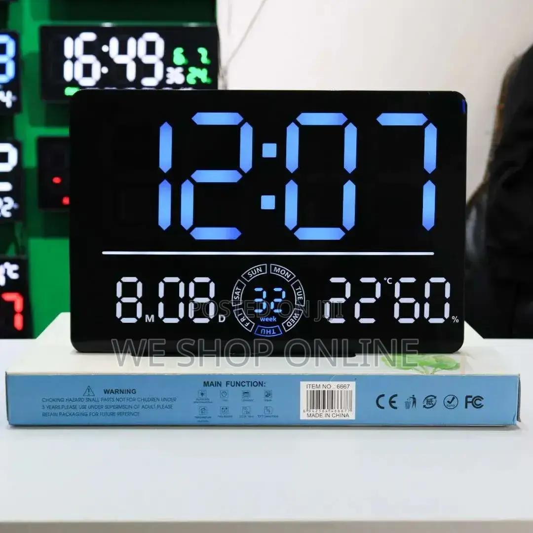 Modern Led Digital Alarm Clock, 33*22cm