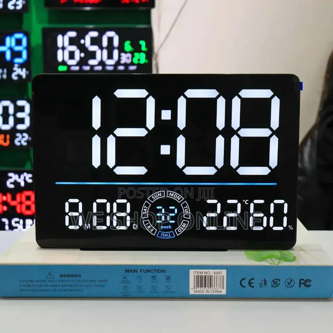 Modern Led Digital Alarm Clock, 33*22cm