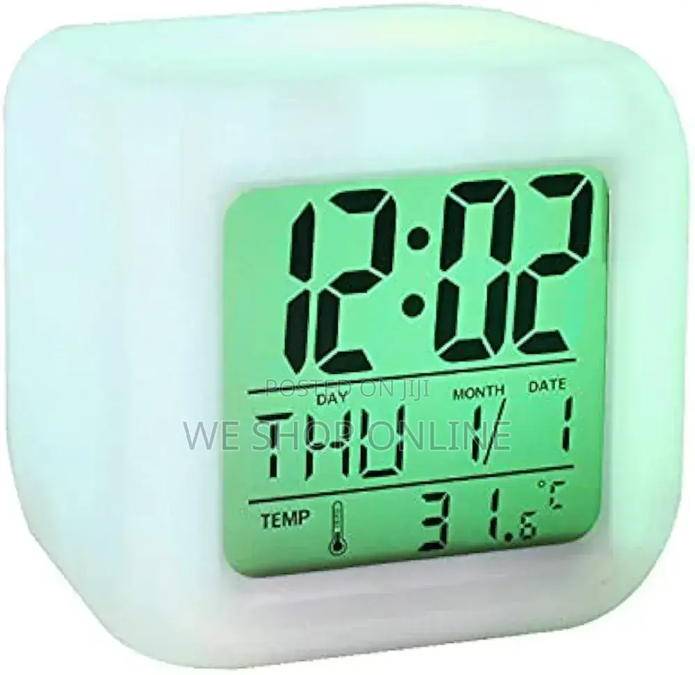 Color Changing Cube Led Alarm Clock