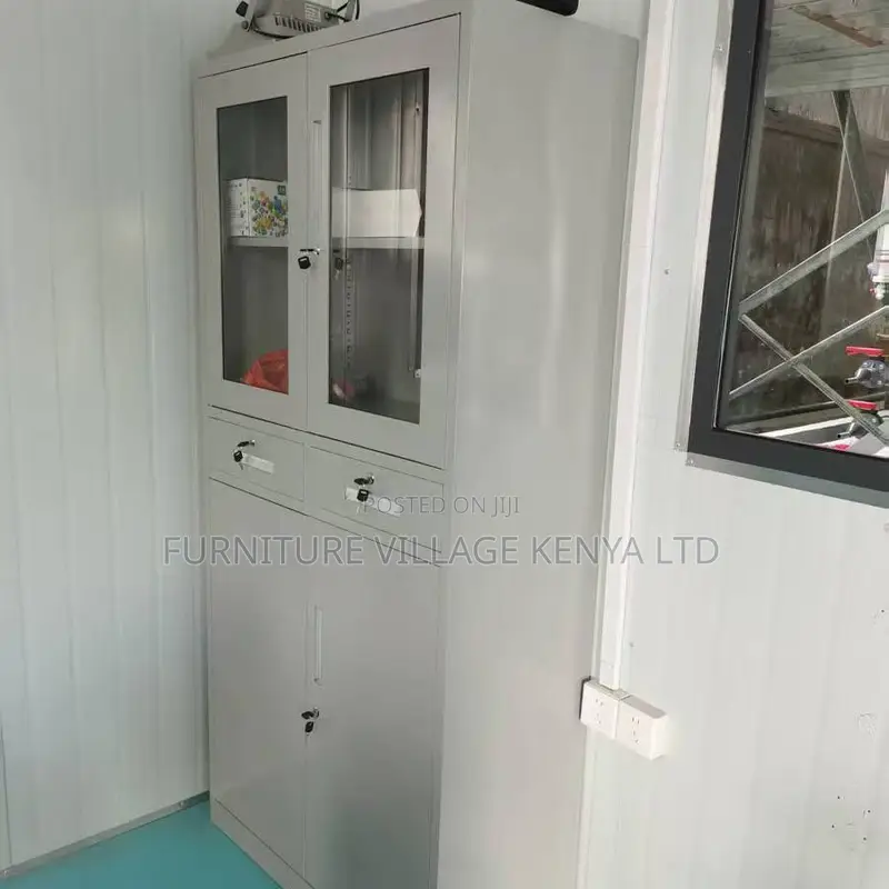 2-Swing Door Filling Cabinet With 2-Drawers