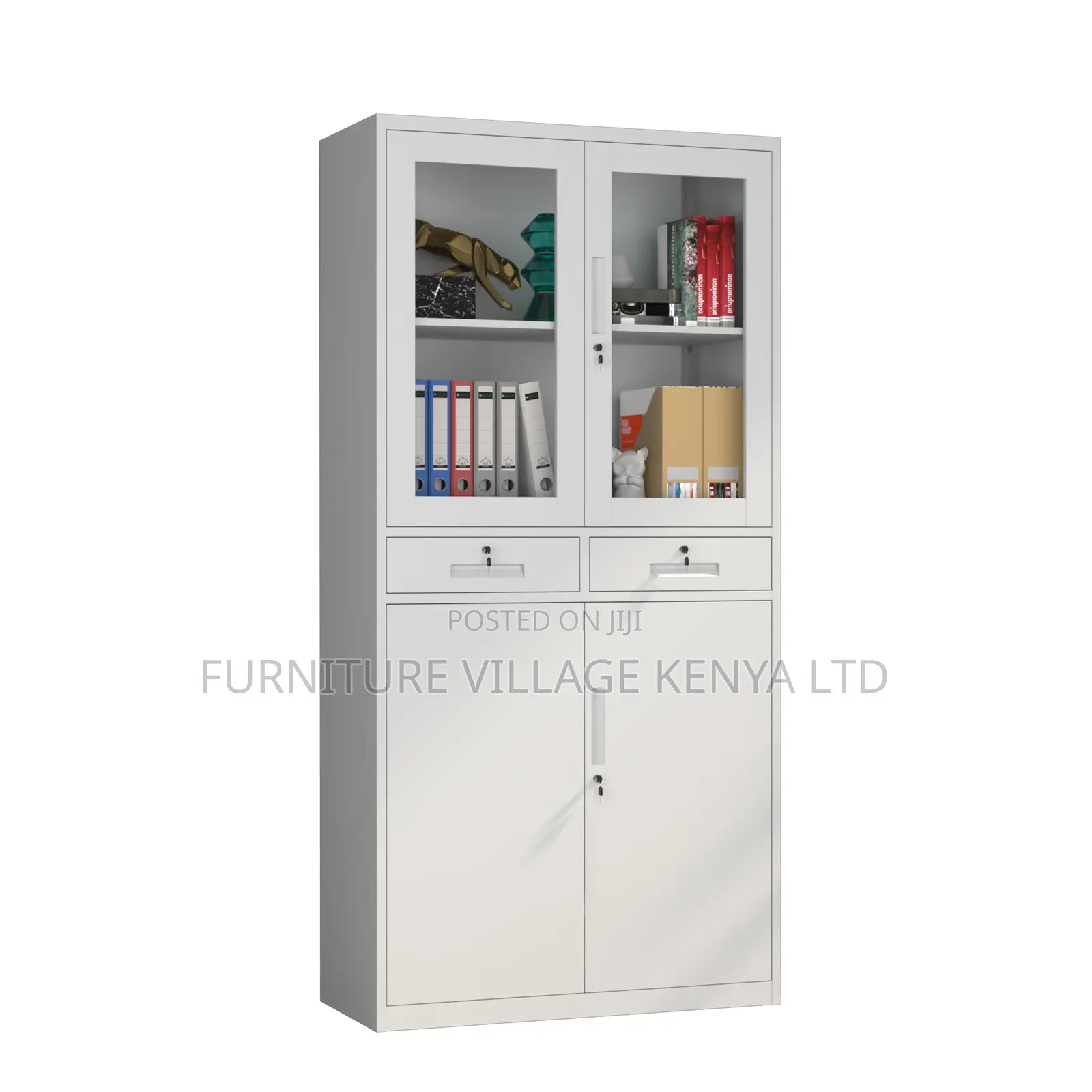 2-Swing Door Filling Cabinet With 2-Drawers