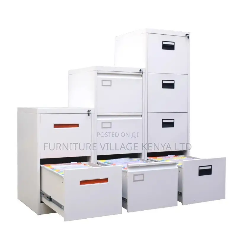 4-Drawers Modern Metallic Storage Locker