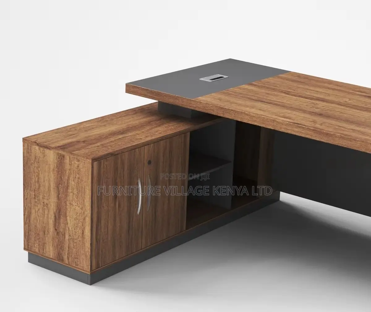 1.8m Executive L-Shaped Brown Boss Table