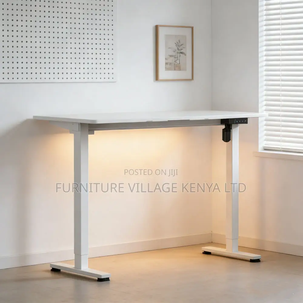 White Electric Height Adjustable Imported Gaming Desk