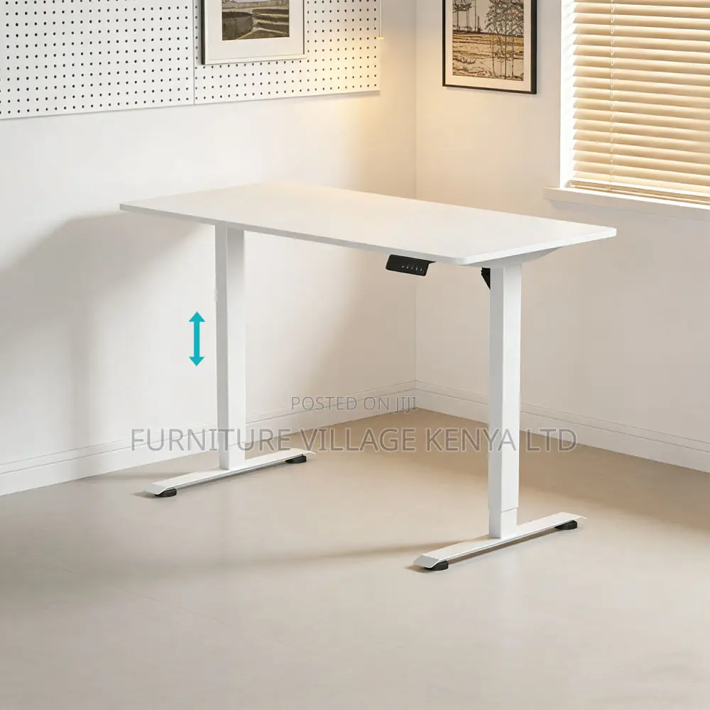 White Electric Height Adjustable Imported Gaming Desk