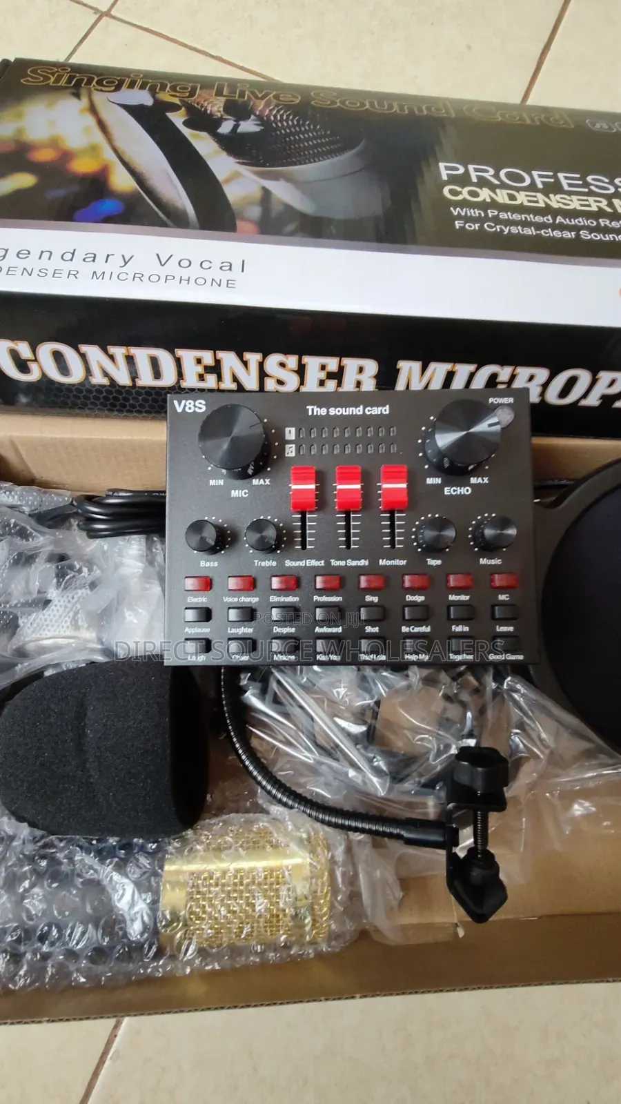 Condenser Bm 800 V8sk Live Sound Card,