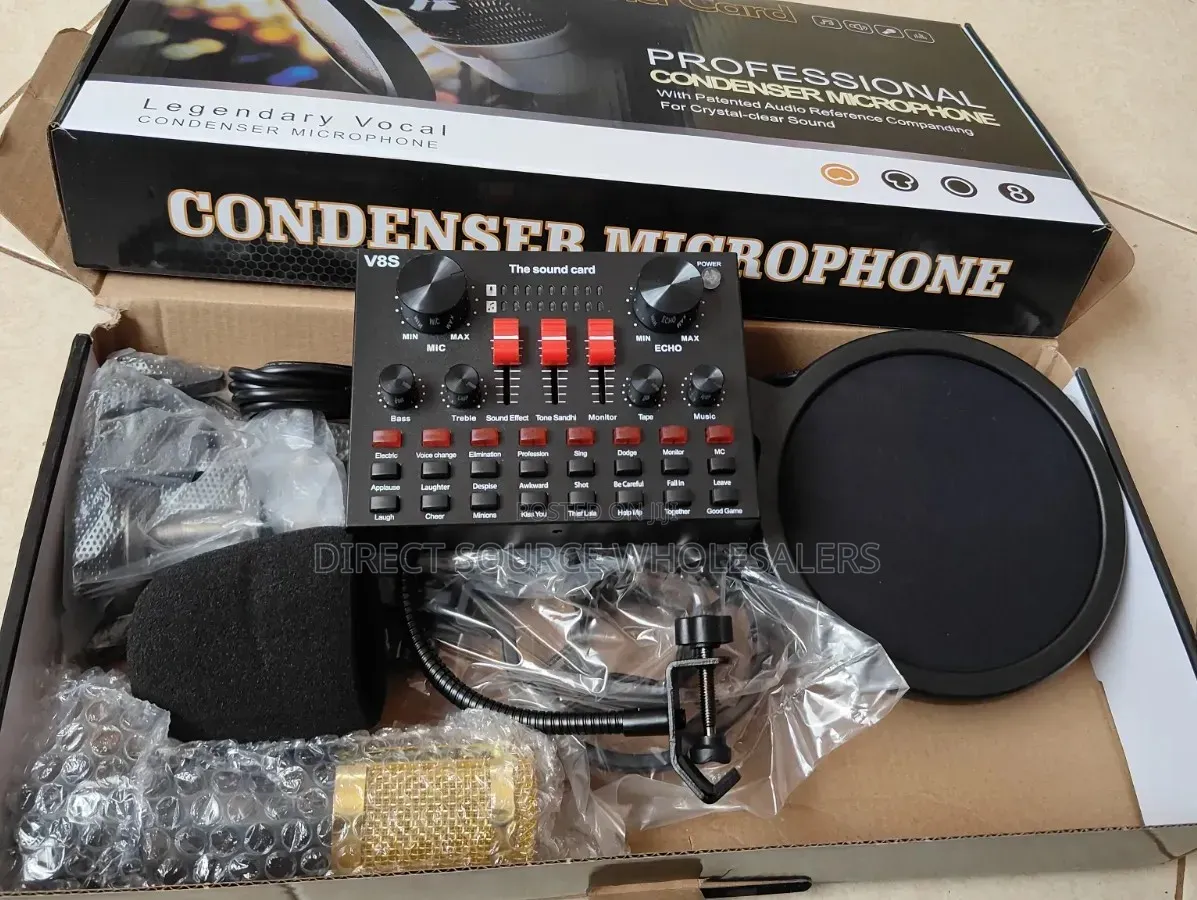 Condenser Bm 800 V8sk Live Sound Card,