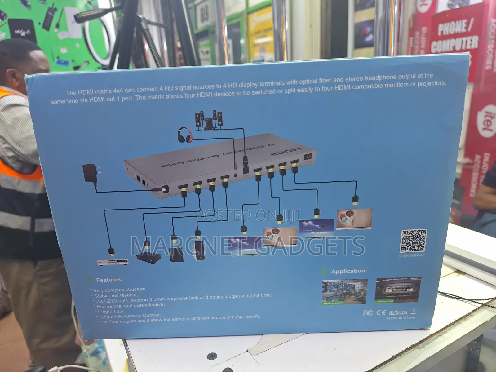 Hdmi Matrix 4×4 With Audio 30hz With Audio Optical 4 Input 4 Output