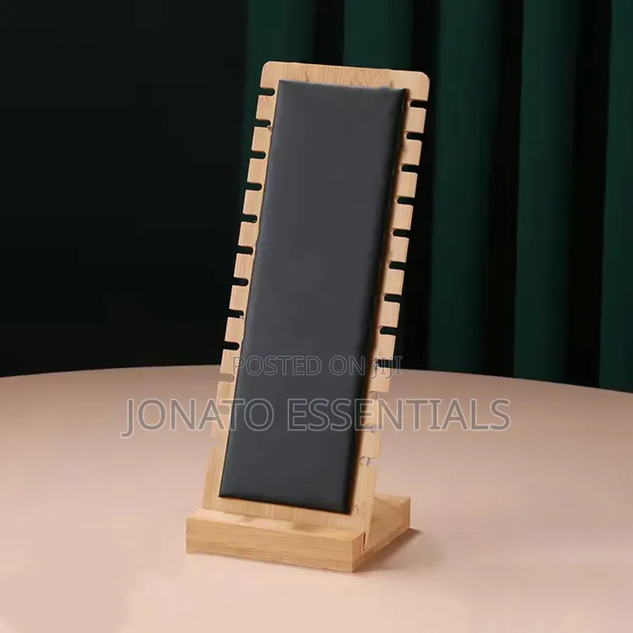 Necklace Display Stand Bamboo Jewelry Organizer Holder
