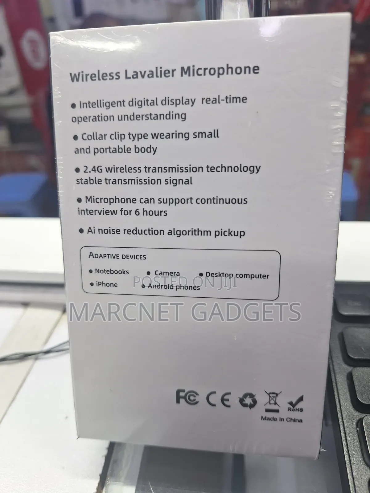 Wireless Lavelier Microphone With Noise Cancellation 4 Mics 1 Receiver