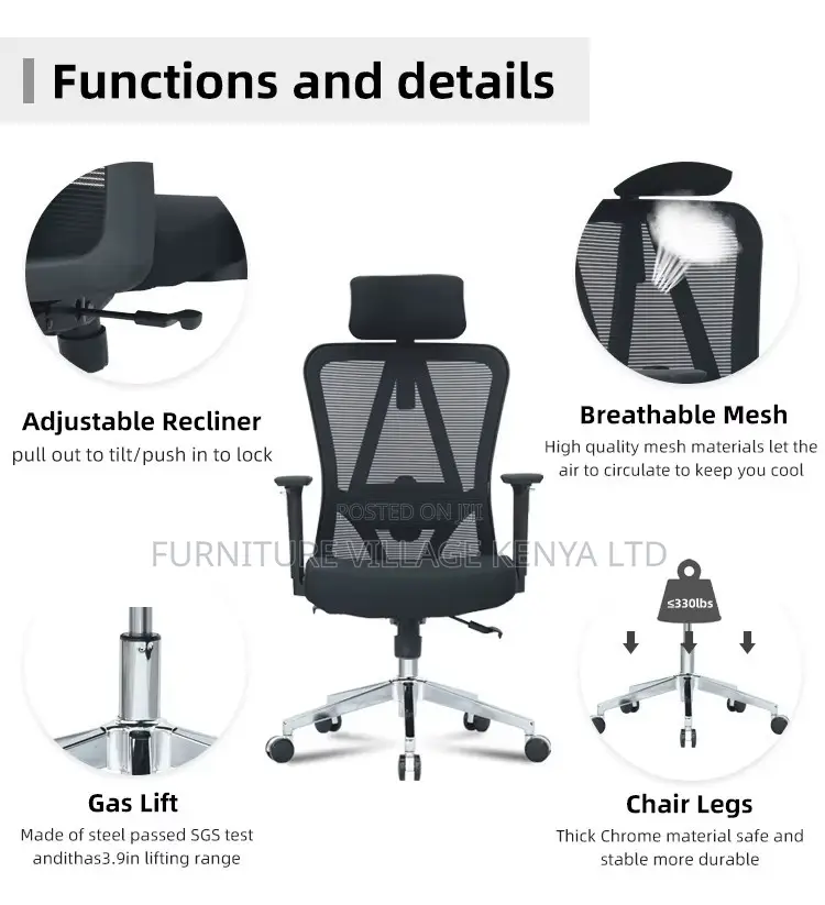 360°Swivel Rocking Mesh Ergonomic Chair