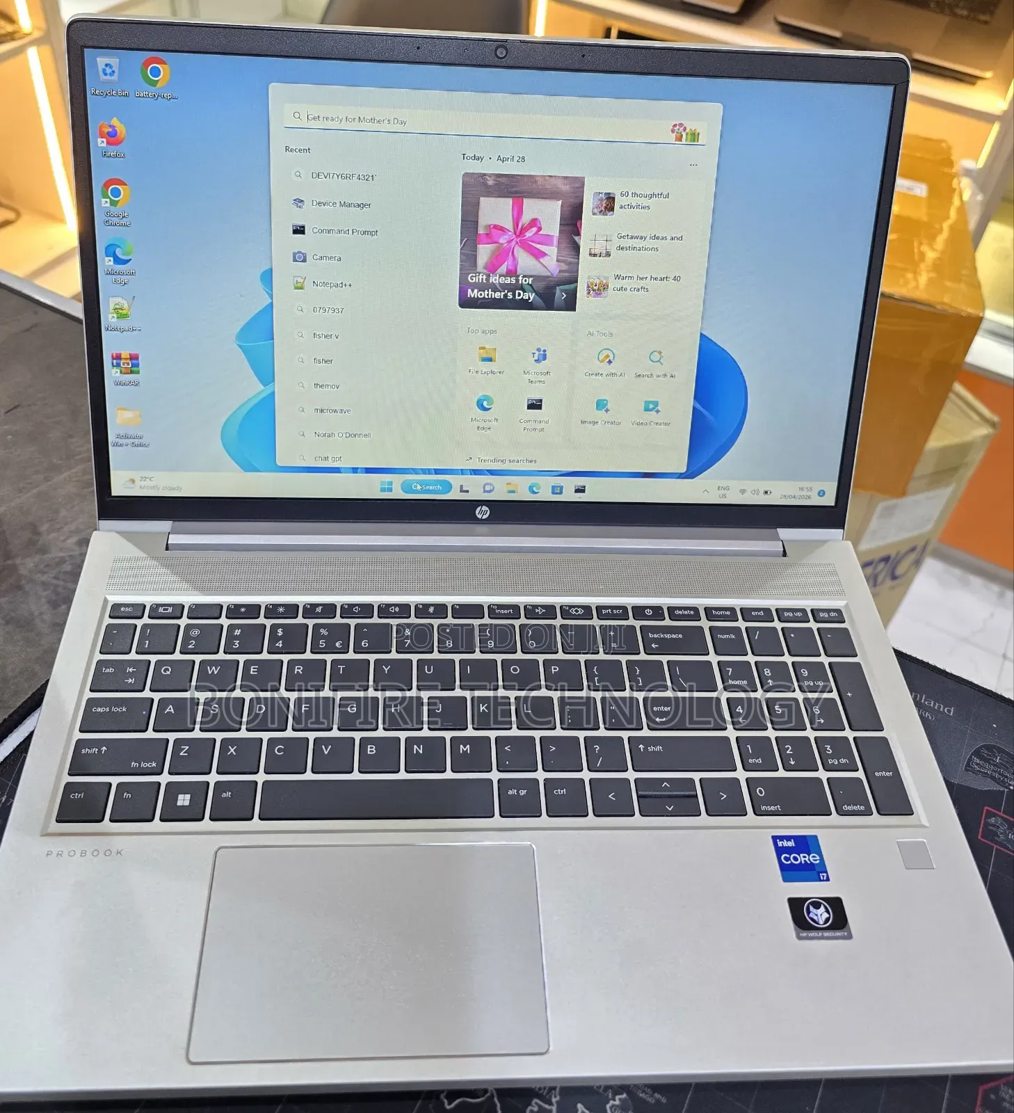 Laptop HP ProBook 450 G9 16GB Intel Core i7 SSD 512GB