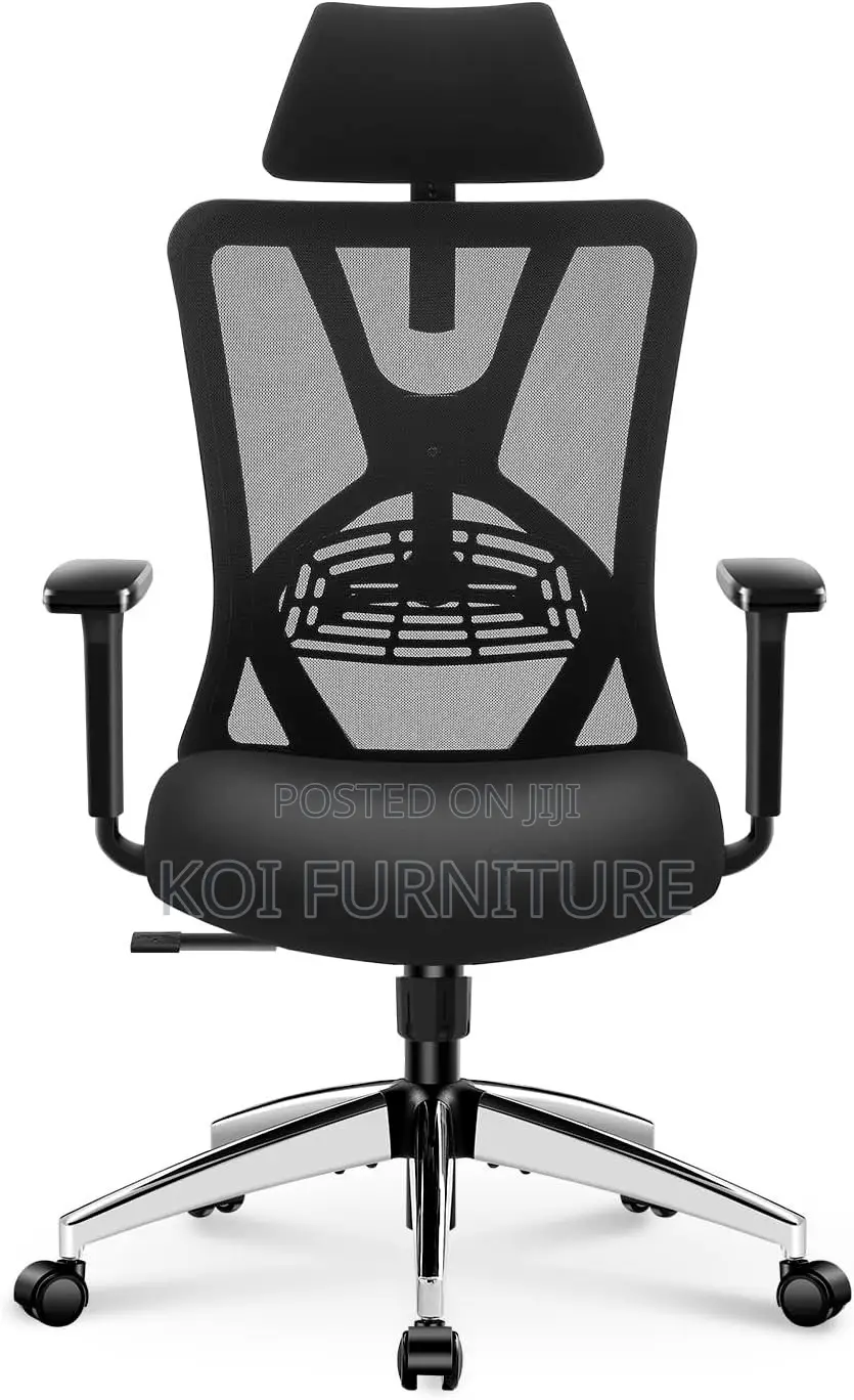 Office Chairs; Executive High Backrest Fabric Headrest Swivel Chair