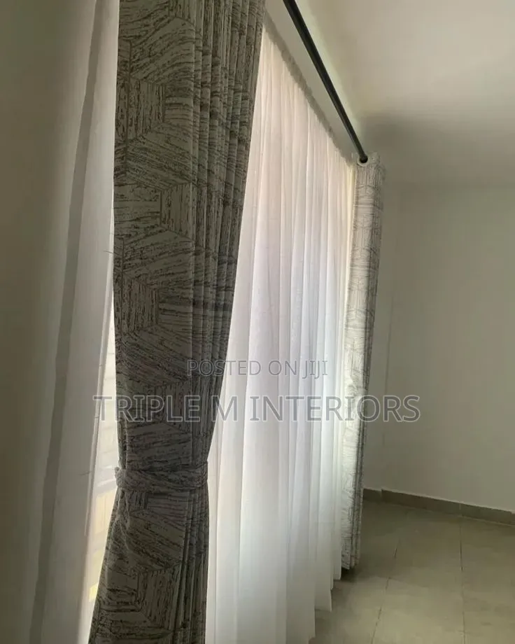 Bright Beautiful Home Curtains With White Sheers