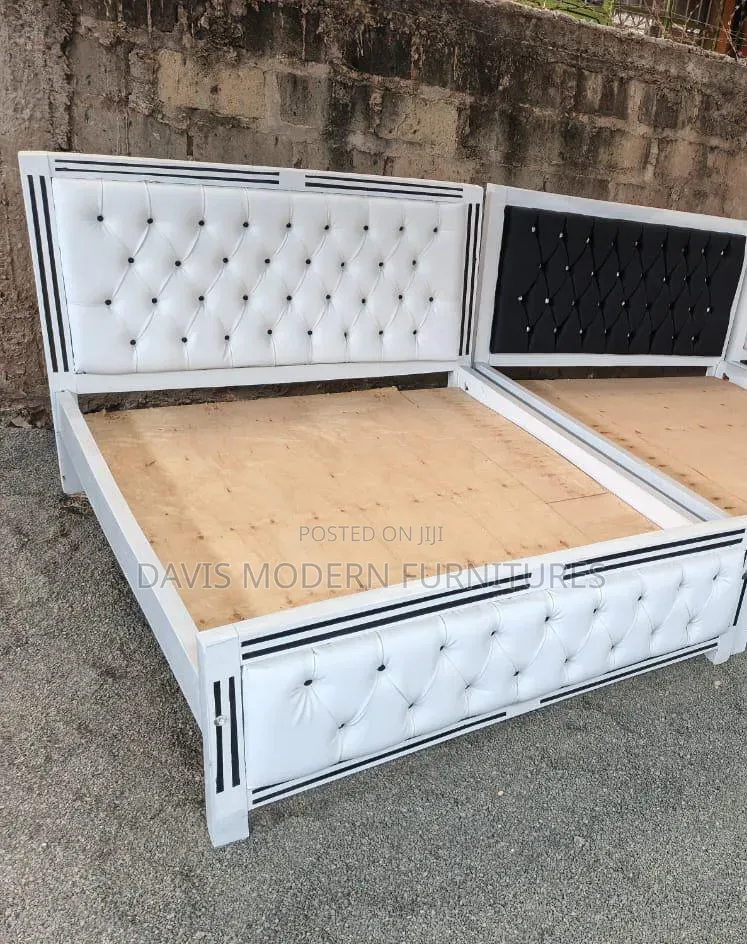 “Premium Velvet Tufted Bed With Headboard Footboard”