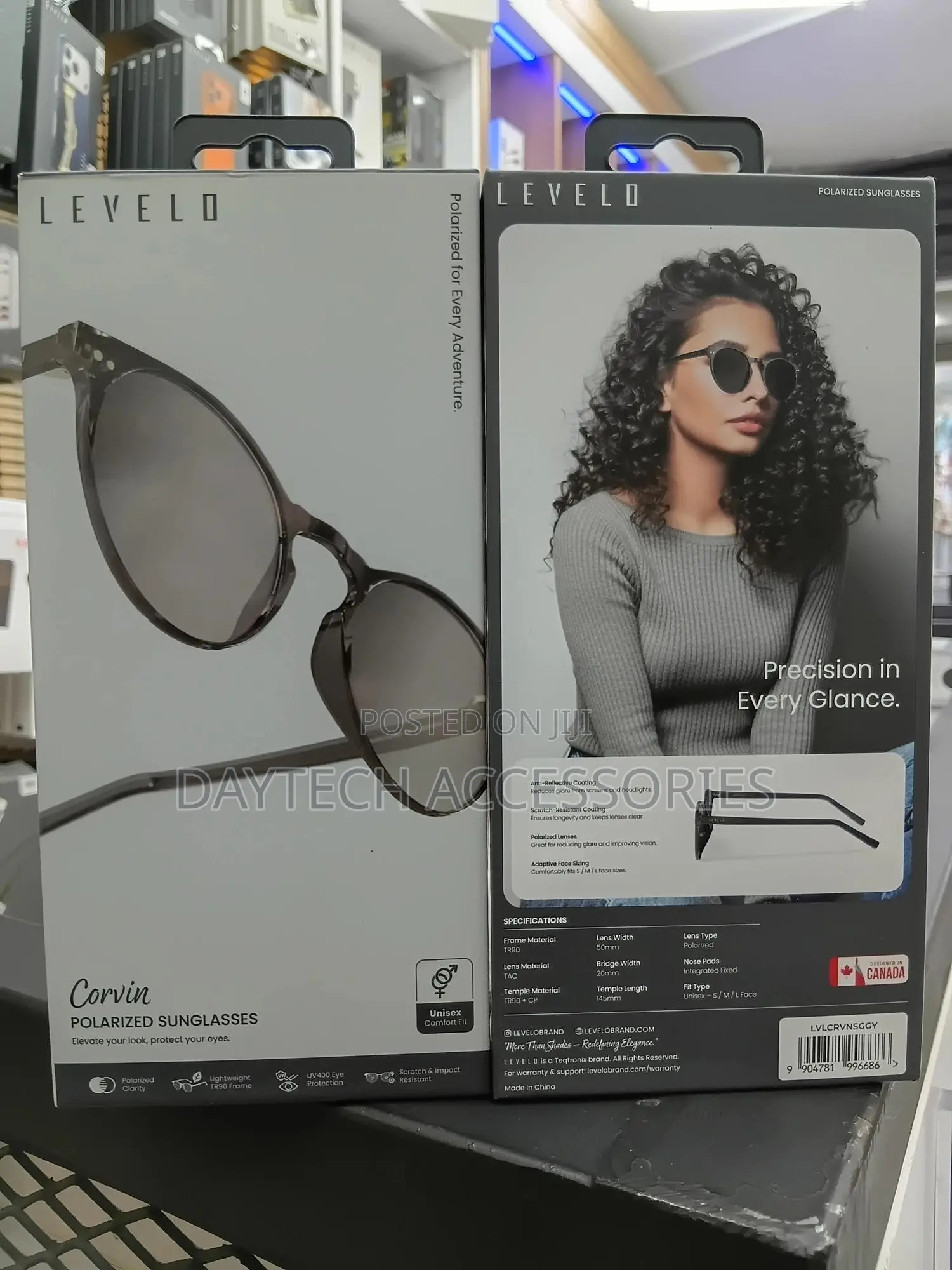 Levelo Corvin Round-Shaped Tr+Cp Frame Polarized Lens Sunglasses