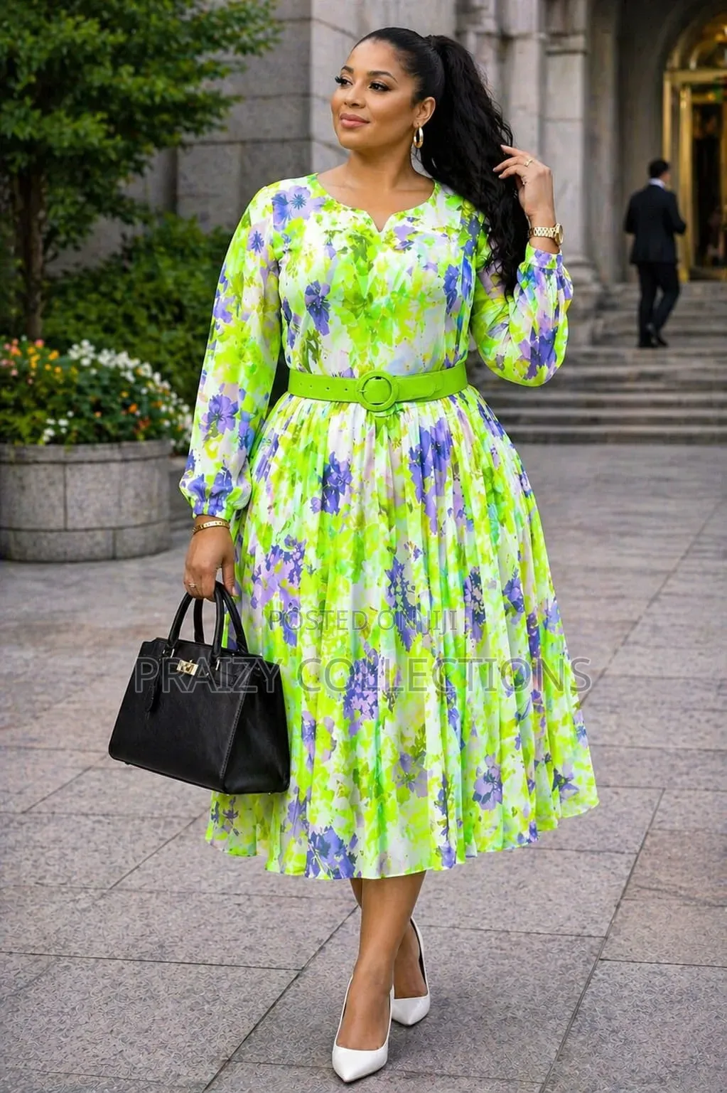 Floral Chiffon Church Dress