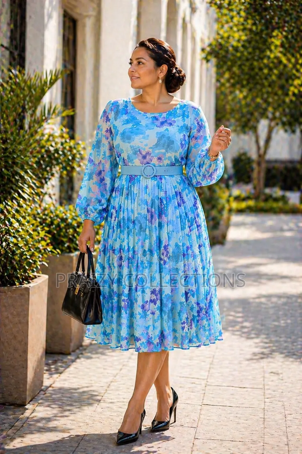 Floral Chiffon Church Dress