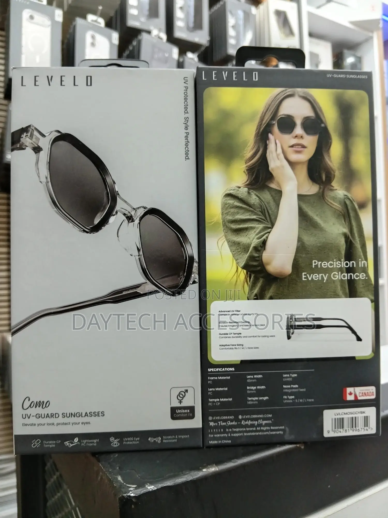 Levelo Como Octagon Frame Uv400 Lens Sunglasses With Pouch