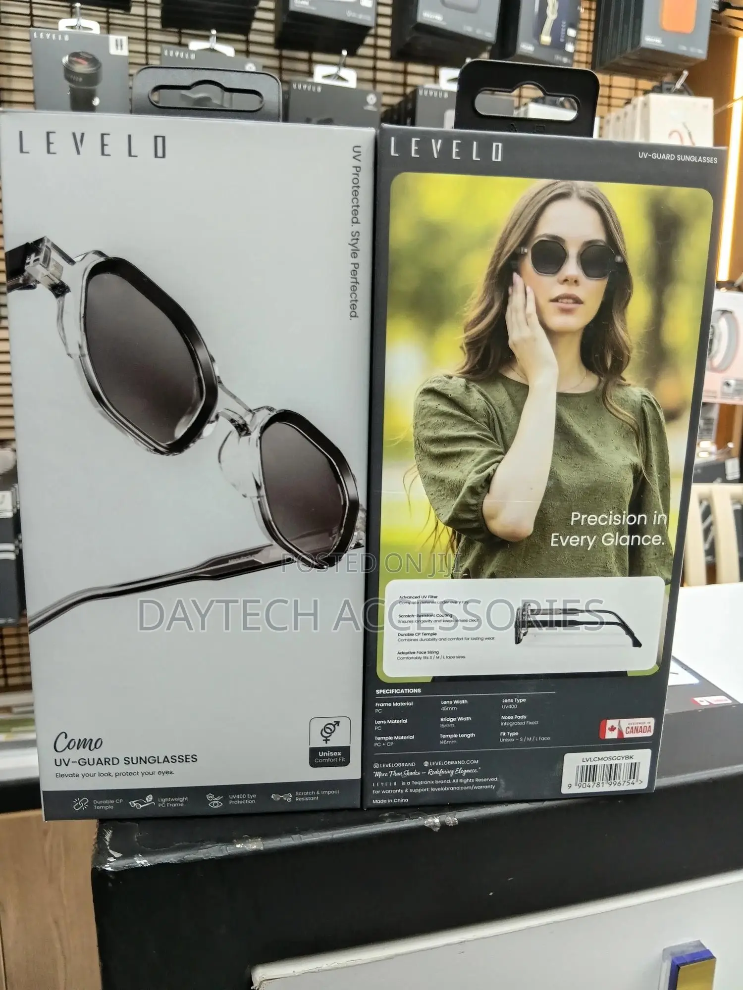 Levelo Como Octagon Frame Uv400 Lens Sunglasses With Pouch
