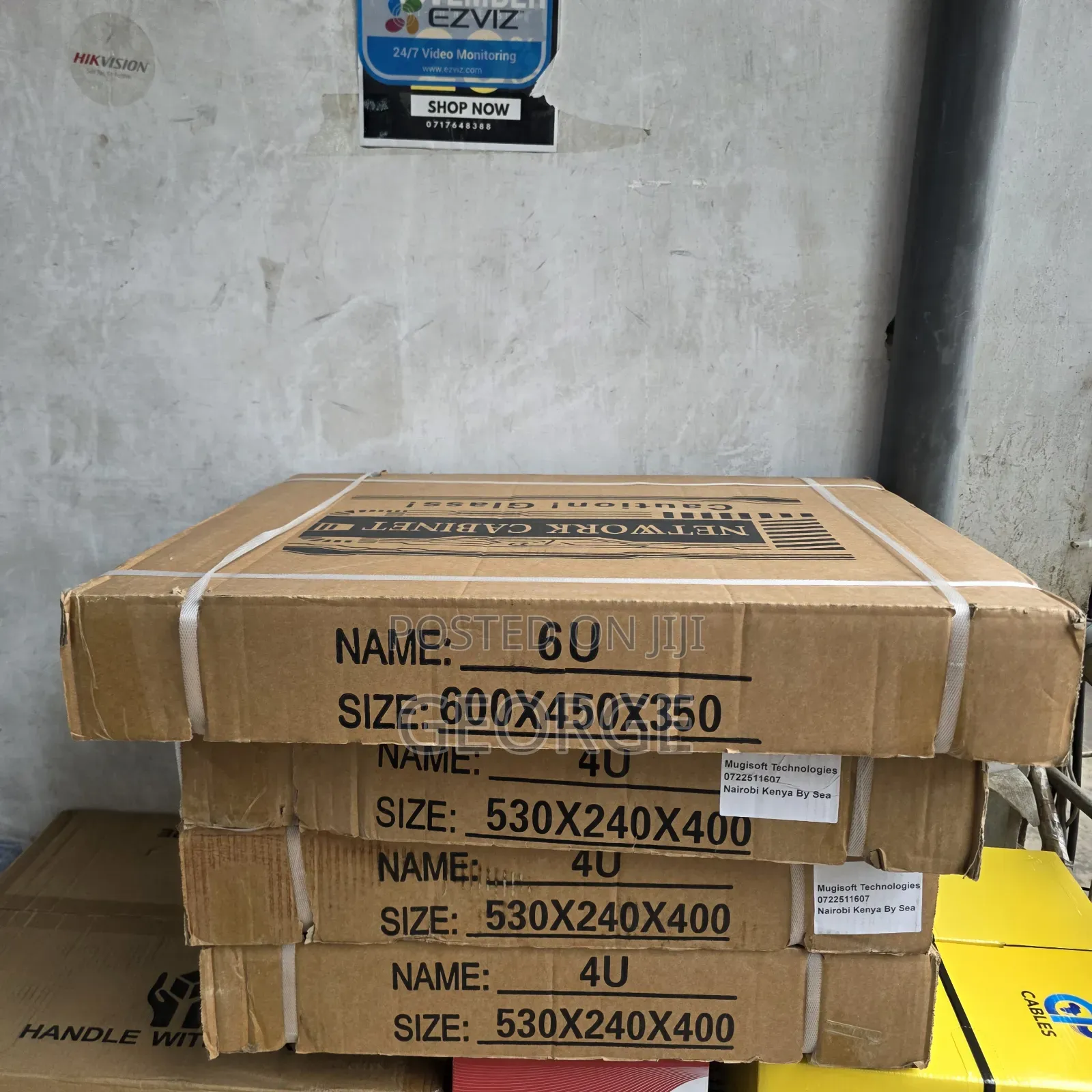 6u Wall Mount Data Cabinet 600×450×350mm – Lockable Network Rack