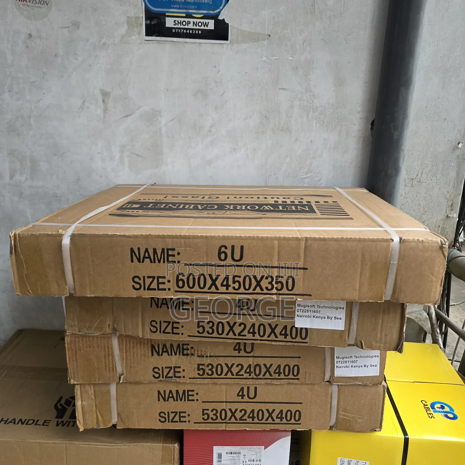 6u Wall Mount Data Cabinet 600×450×350mm – Lockable Rack