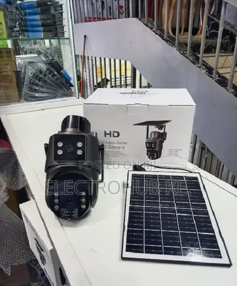 Dual Lens Solar CCTV Camera - Wireless Ubox Surveillance Kit
