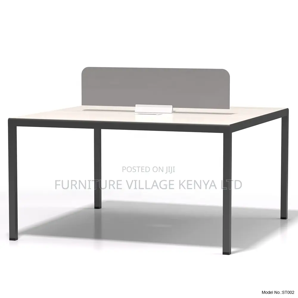 Steel Legs 2-Seater Office Workstation