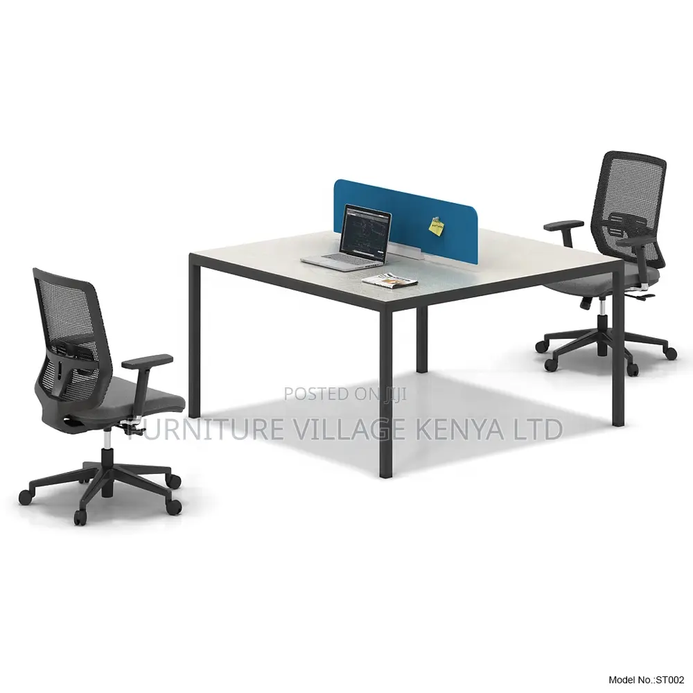 Steel Legs 2-Seater Office Workstation