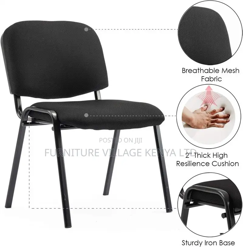 Armless Fabricated Stackable Guest Reception Seat