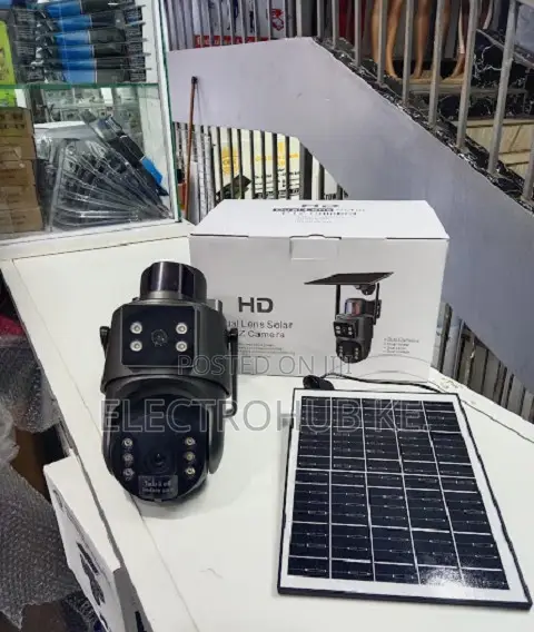 Ubox Solar Security Camera - Dual Lens PTZ Waterproof CCTV