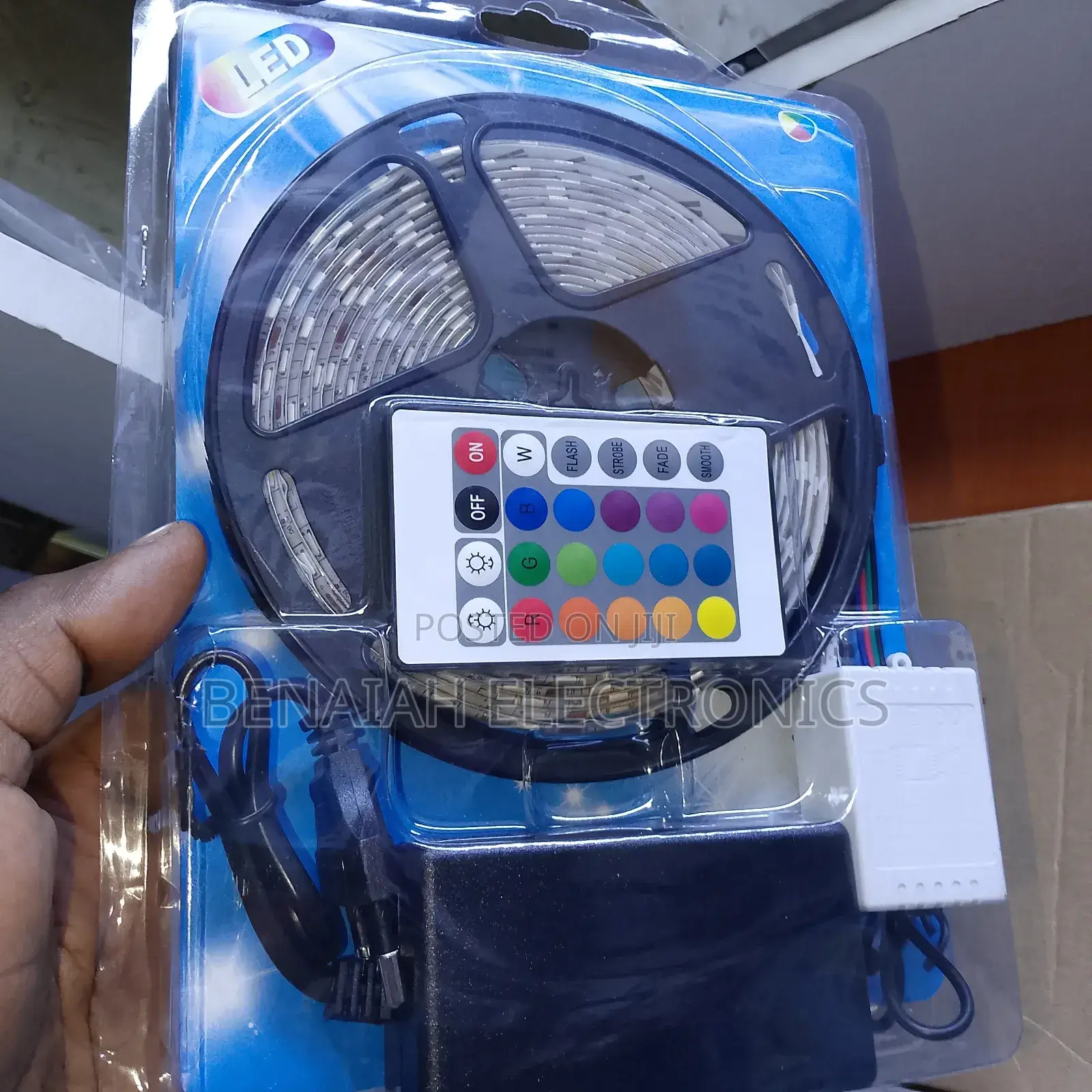 Foldable Strip Lights Kit With Power Adapter and Remote Control