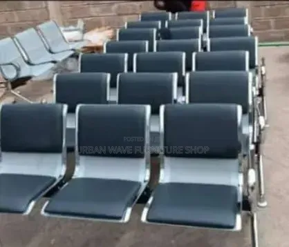 3 Seater Black Waiting Chair