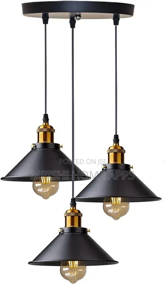 3 Retro Industrial Pendant Lights