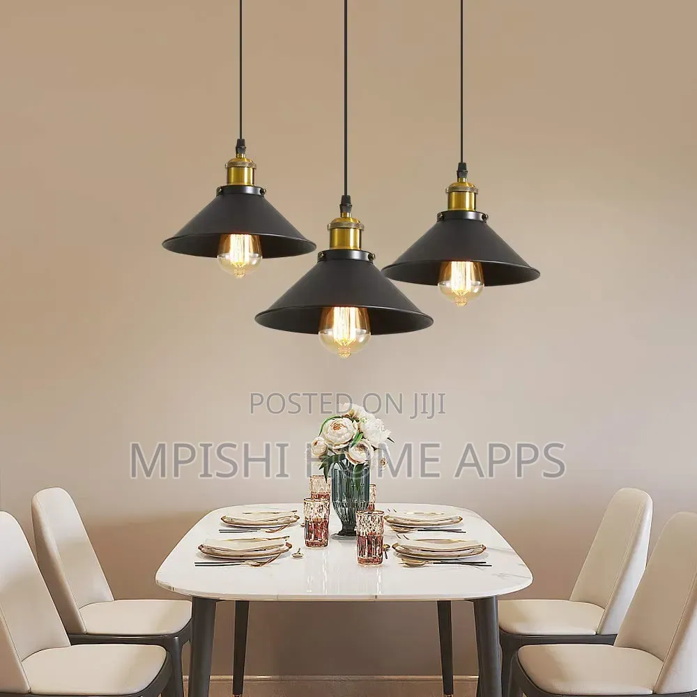 3 Retro Industrial Pendant Lights