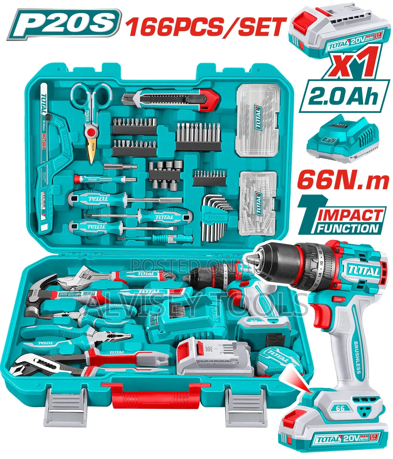 Total Thkthp41667 166 PCS Tools Set