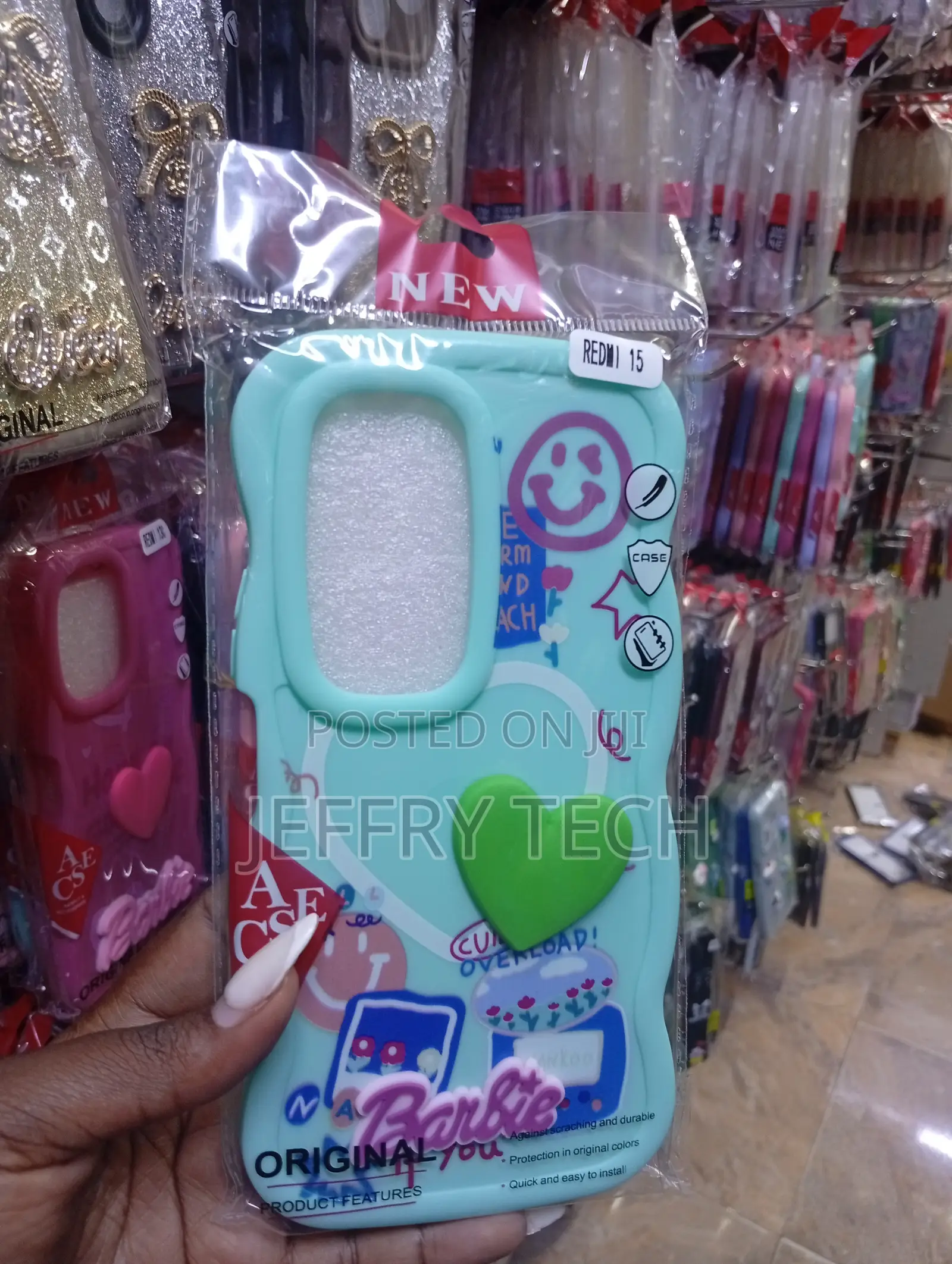 Xiaomi Redmi 15 Light Blue, Cartoon-Themed Silicone Phone Cover