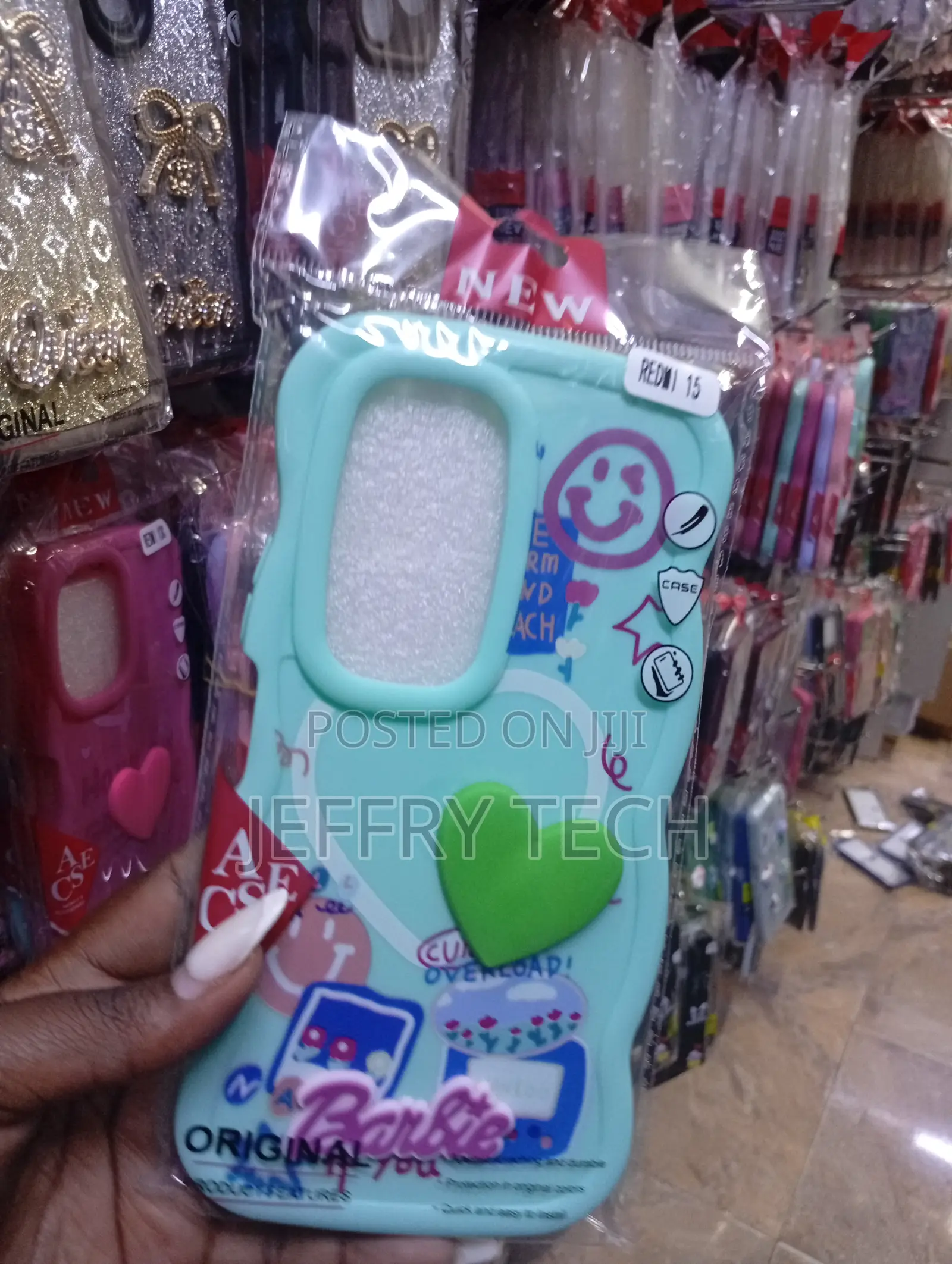 Xiaomi Redmi 15 Light Blue, Cartoon-Themed Silicone Phone Cover