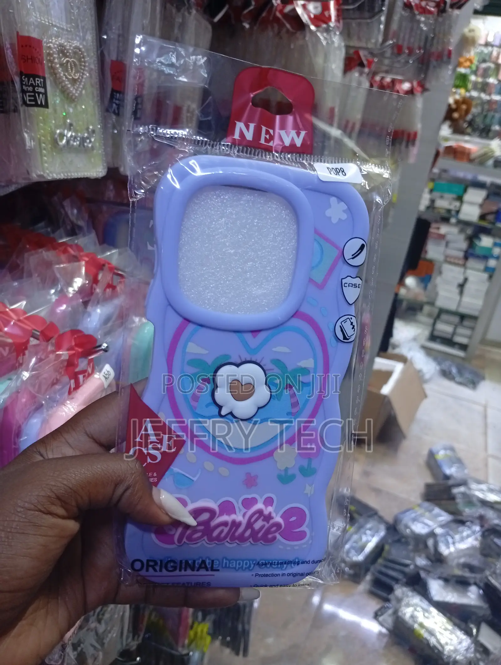 Tecno Pop 8 Lavender-Colored Barbie-Themed Phone Case
