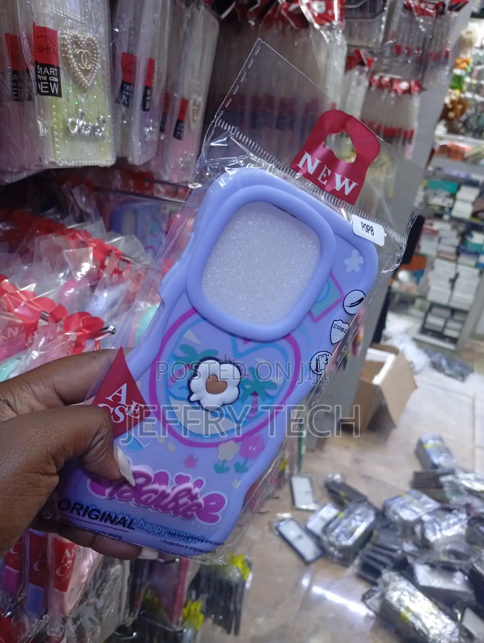 Tecno Pop 8 Lavender-Colored Barbie-Themed Phone Case
