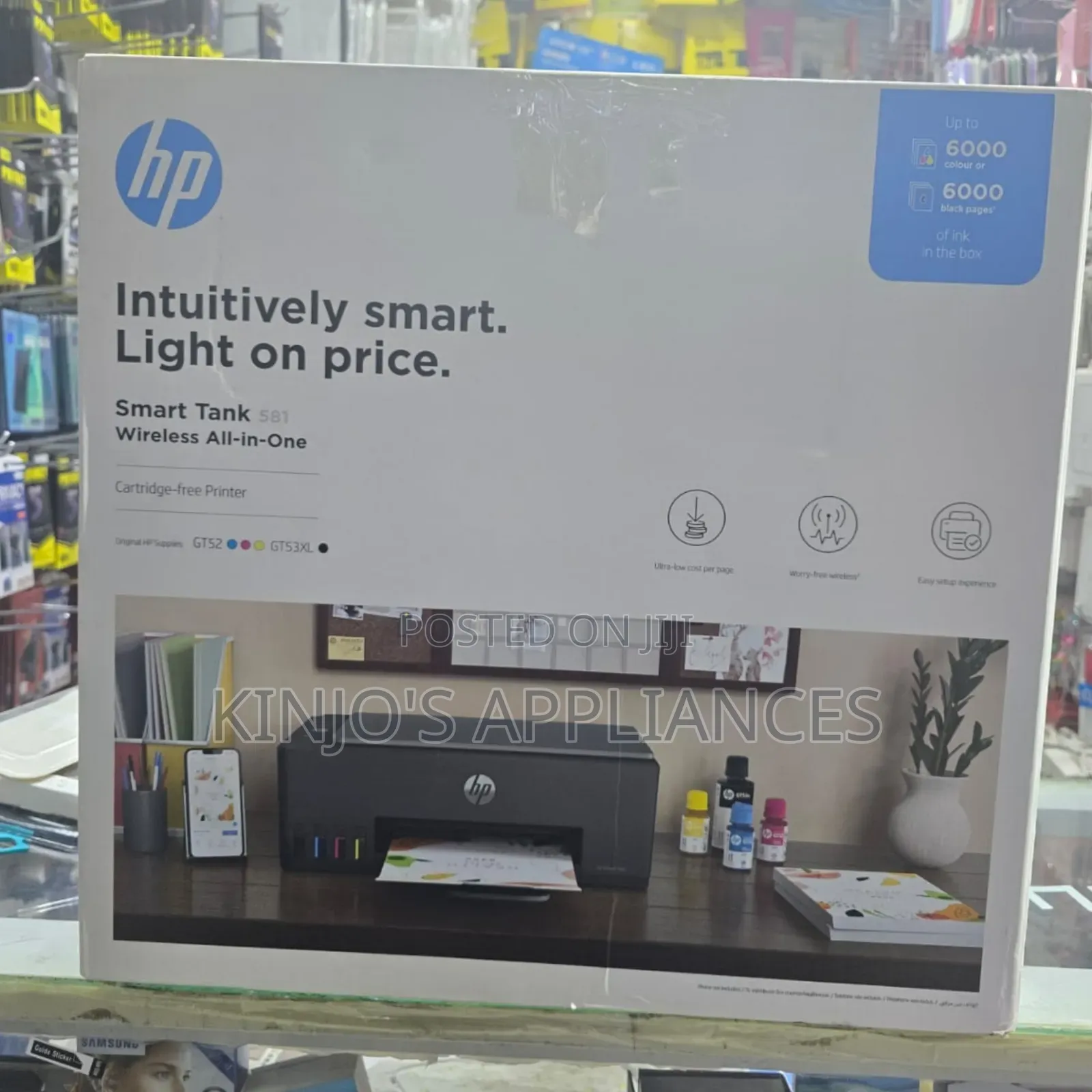 Hp 580/581 Smart Tank Wireless All in One;Print,Copy Printer