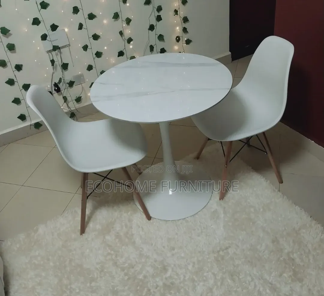 2 Seater White Round Dinning Table