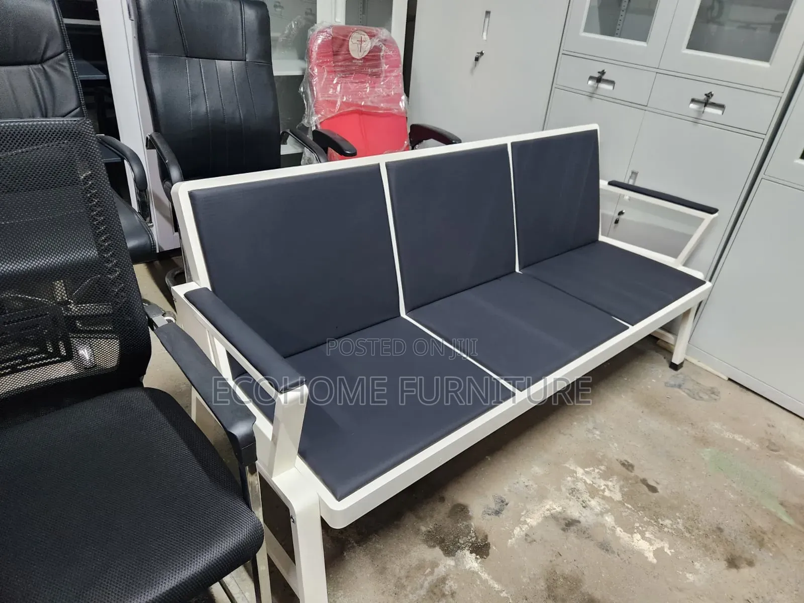 3 Seater Padded Waiting Bench